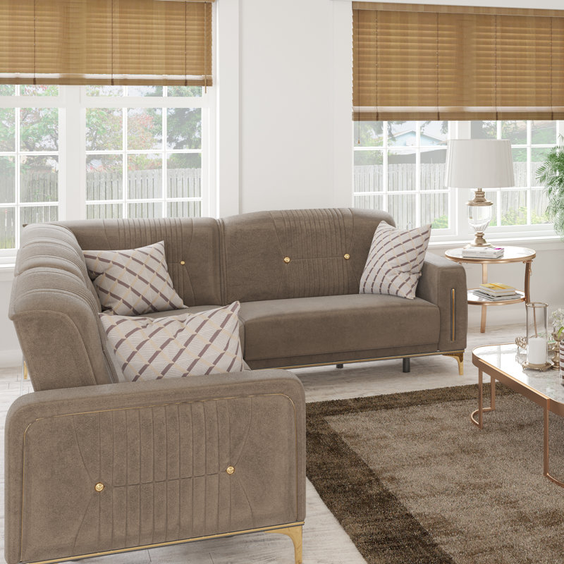 Ottomanson Angel Reversible LShaped Sleeper Sofa Sectional with